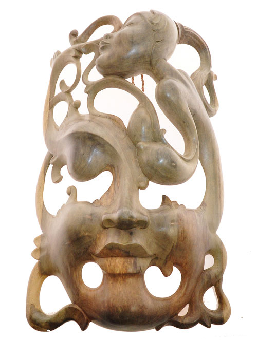 MASCHERA LADY ASTRATTA UCCELLO 34X21 CM - Image 3