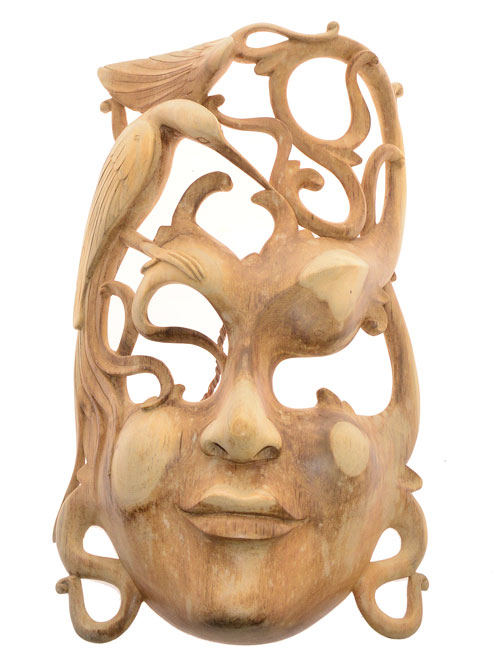 MASCHERA LADY ASTRATTA UCCELLO 34X21 CM - Image 2