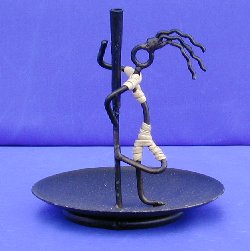 PORTAINCENSI FERRO BATTUTO TONDO IN GINOCCHIO