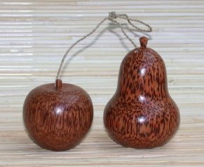 PORTA PEPE E SALE MELA-PERA IN COCCO SET 2PZ