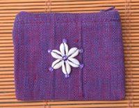 PORTAMONETINE IN COTONE CON CONCHIGLIA CM 8X6