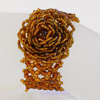 BRACCIALETTI PERLA GROSSA CON ROSONE