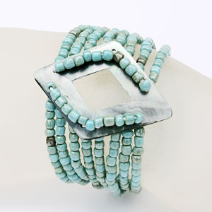 BRACCIALI PERLINE 8 FILI MADREPERLA DOPPIO ROMBO - Image 4