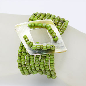 BRACCIALI PERLINE 8 FILI MADREPERLA DOPPIO ROMBO - Image 5