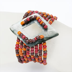 BRACCIALI PERLINE 8 FILI MADREPERLA DOPPIO ROMBO - Image 8