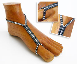 CAVIGLIERE PERLINE CON FRANGE