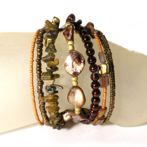 BRACCIALI RIGIDINI CON PERLE IN CERAMICA - Image 31