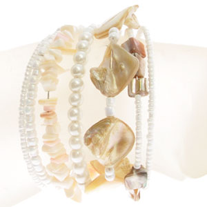 BRACCIALI RIGIDINI CON PERLE IN CERAMICA - Image 33