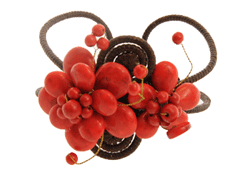 BRACCIALE FIORE CON PIETRE E CORDINO CERATO