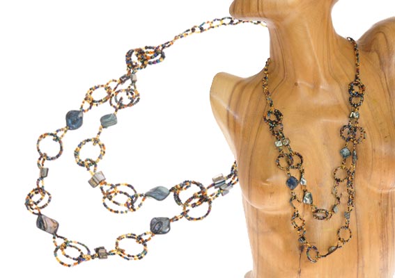 COLLANE A CATENA CON ANELLI E MADREPERLA - Image 13