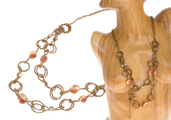 COLLANE A CATENA CON ANELLI E MADREPERLA - Image 14