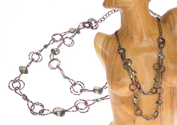 COLLANE A CATENA CON ANELLI E MADREPERLA - Image 16