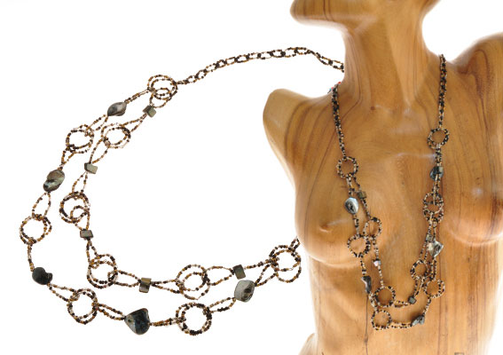 COLLANE A CATENA CON ANELLI E MADREPERLA - Image 18