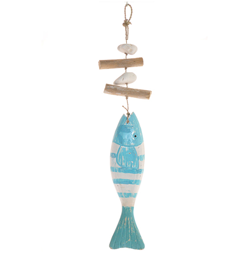 HANGING SINGLE FISH STRIPE COMB STONES (cm 25 object, cm 50 total) - Image 2