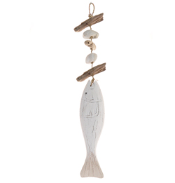 HANGING SINGLE FISH COMB STONES (cm 18 object, cm 50 total)