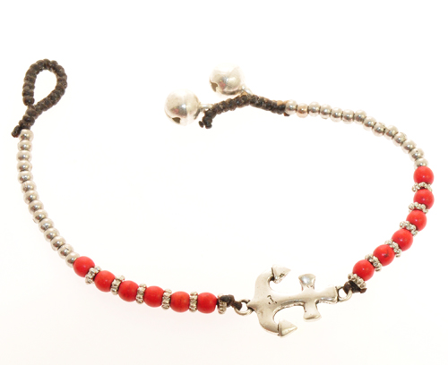 BRACCIALI THAI CON CORDINO CERATO SILVER PLATED ANCORA - Image 12