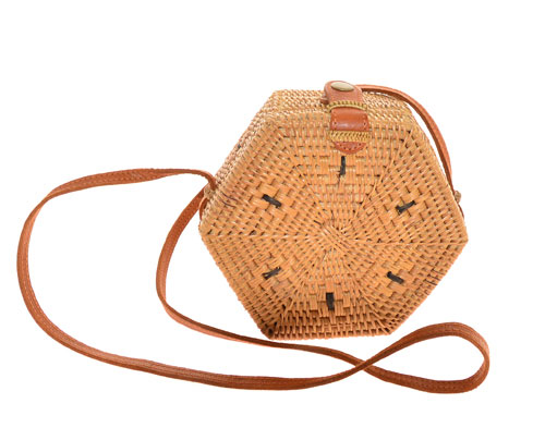 Borsa di paglia svasata a rete grande - Borse di Paglia