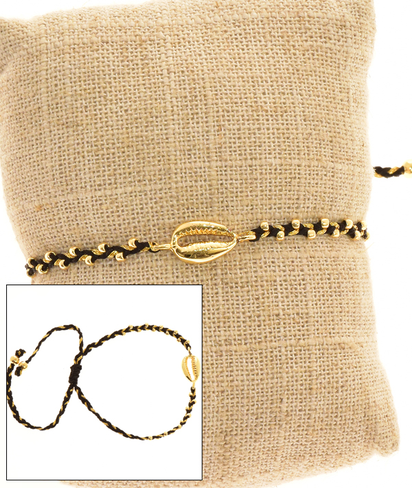 KELITCH Braccialetti Conchiglia Naturale Conchiglia D'Oro Perline