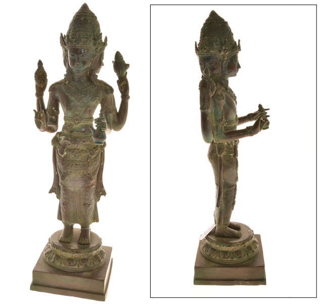 STATUA SHIVA IN PIEDI 10 HANDS CON SERPENTE CM 50 - Image 2