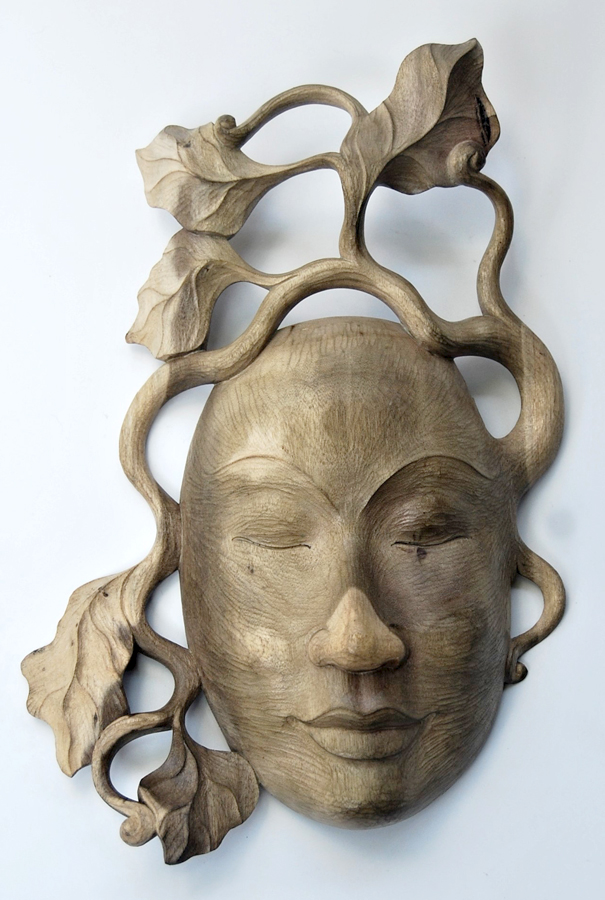 MASCHERA LADY CON RADICI E FOGLIE CM 29X15 - Image 9