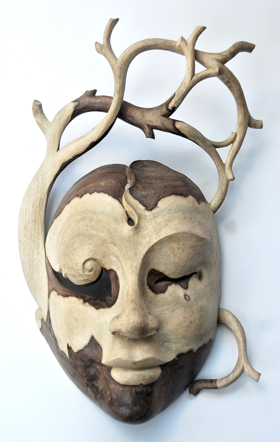 MASCHERA LADY CON RADICI E FOGLIE CM 29X15 - Image 10