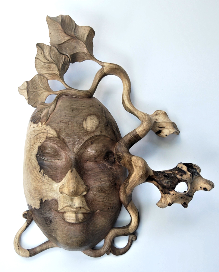 MASCHERA LADY CON RADICI E FOGLIE CM 29X15 - Image 15