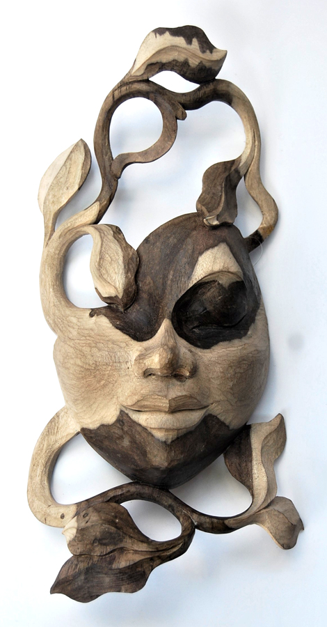 MASCHERA LADY CON RADICI E FOGLIE CM 29X15 - Image 20