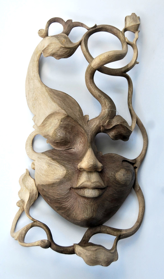 MASCHERA LADY CON RADICI E FOGLIE CM 29X15 - Image 21