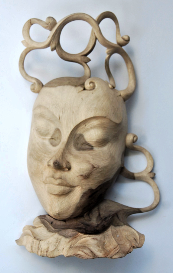 MASCHERA LADY CON RADICI E FOGLIE CM 29X15 - Image 25