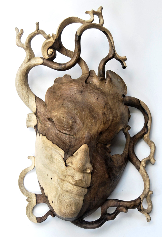 MASCHERA LADY CON RADICI E FOGLIE CM 29X15 - Image 26