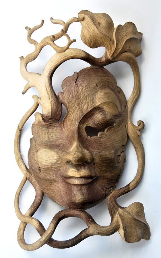 MASCHERA LADY CON RADICI E FOGLIE CM 29X15 - Image 28