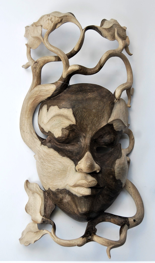 MASCHERA LADY CON RADICI E FOGLIE CM 29X15 - Image 30