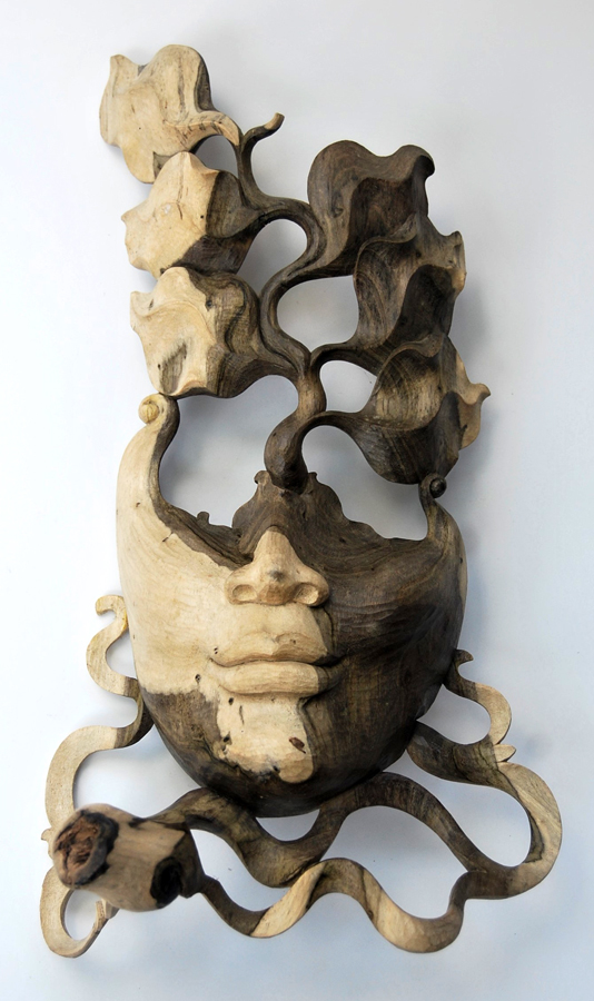 MASCHERA LADY CON RADICI E FOGLIE CM 29X15 - Image 31