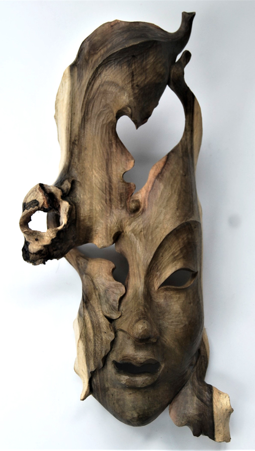 MASCHERA LADY CON RADICI E FOGLIE CM 29X15 - Image 34