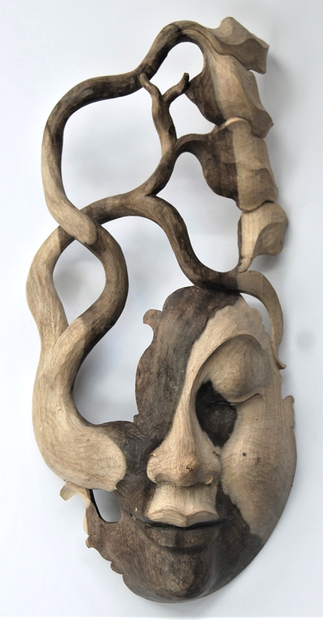 MASCHERA LADY CON RADICI E FOGLIE CM 29X15 - Image 36