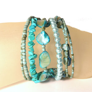 BRACCIALI RIGIDINI CON PERLE IN CERAMICA - Image 7