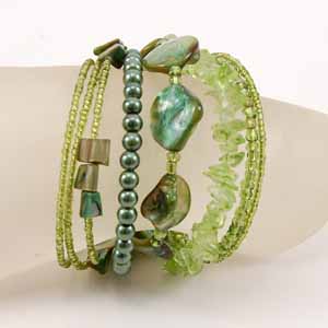 BRACCIALI RIGIDINI CON PERLE IN CERAMICA - Image 6