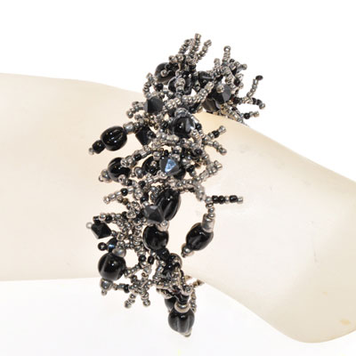 BRACCIALI CORALLO CON PERLE IN VETRO - Image 5