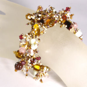 BRACCIALI CORALLO CON PERLE IN VETRO - Image 9