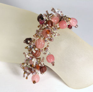 BRACCIALI CORALLO CON PERLE IN VETRO - Image 17