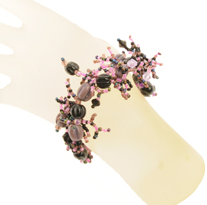 BRACCIALI CORALLO CON PERLE IN VETRO - Image 23