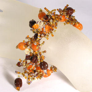 BRACCIALI CORALLO CON PERLE IN VETRO - Image 25