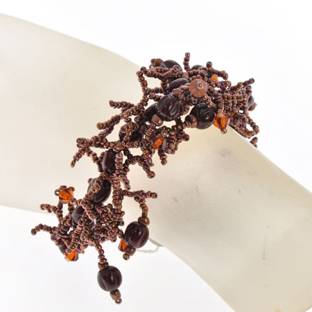 BRACCIALI CORALLO CON PERLE IN VETRO - Image 26