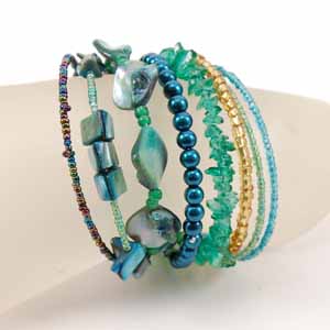 BRACCIALI RIGIDINI CON PERLE IN CERAMICA - Image 8