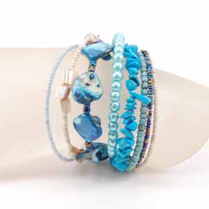 BRACCIALI RIGIDINI CON PERLE IN CERAMICA - Image 9