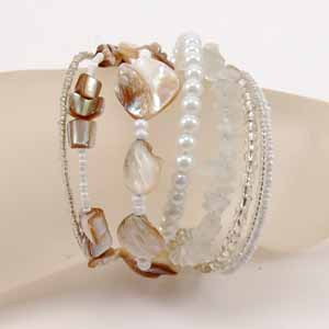 BRACCIALI RIGIDINI CON PERLE IN CERAMICA - Image 12