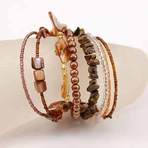 BRACCIALI RIGIDINI CON PERLE IN CERAMICA - Image 14