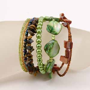 BRACCIALI RIGIDINI CON PERLE IN CERAMICA - Image 18
