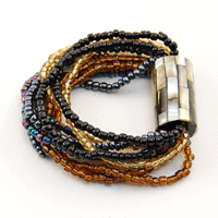 BRACCIALI 10 FILI STRIPE CON TUBO MADREPERLA - Image 3