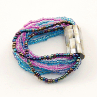 BRACCIALI 10 FILI STRIPE CON TUBO MADREPERLA - Image 5